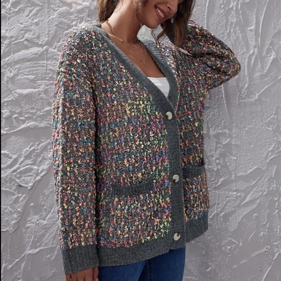 Button oversized cardigan coat - Picture 6 of 15